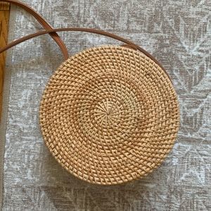 Rattan handwoven circle bag from Bali